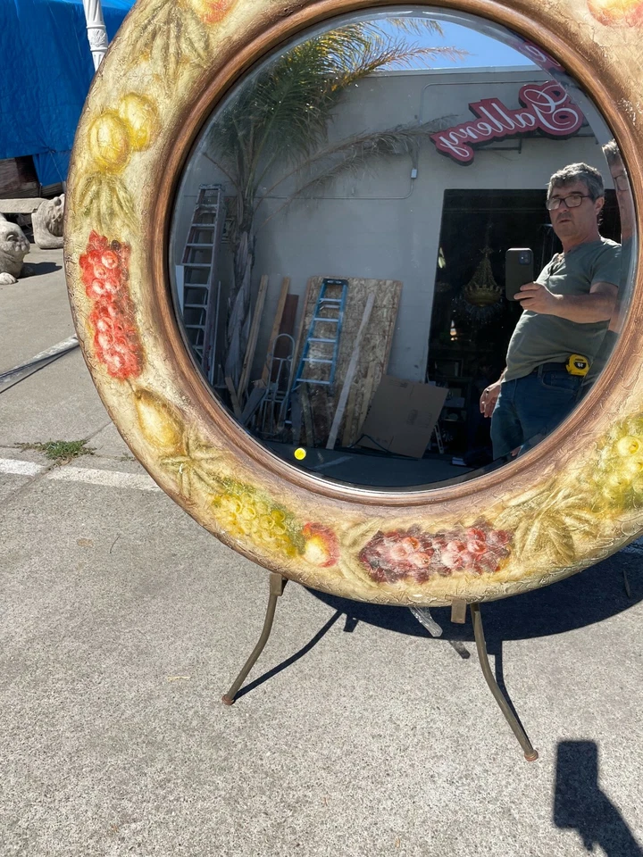 Round Beveled Glass Mirror - Image 4 of 4