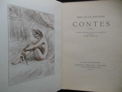 CONTES by Jean de la Fontaine (1928-9) BECAT Erotic Illustrations, 2v Set - RARE - Picture 3 of 12