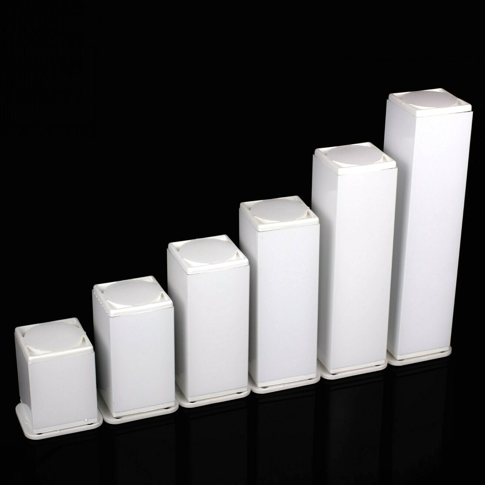 Piedino per mobili 40x40 BIANCO/ALLUMINIO piede per mobili piede per base piede per armadio piede