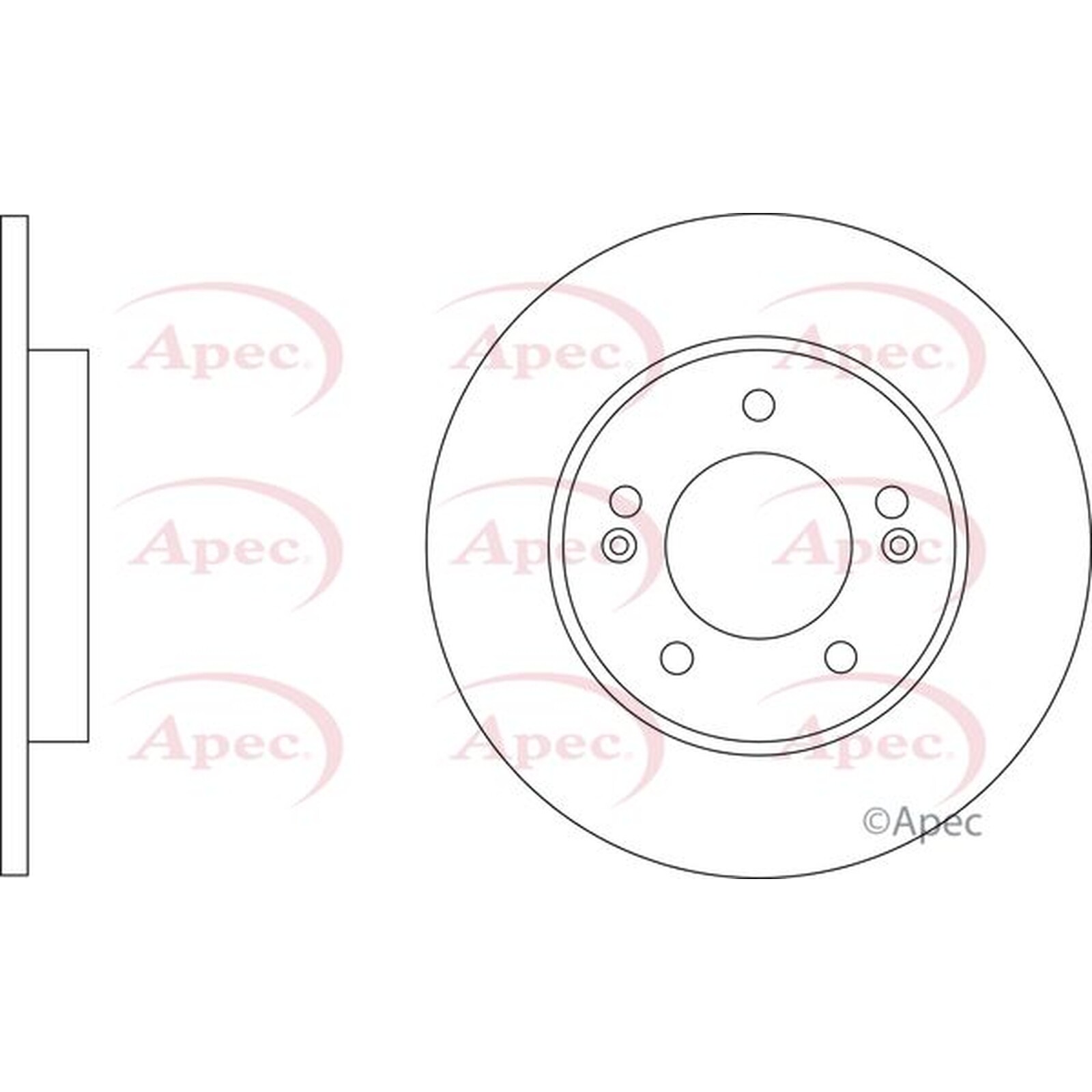 Apec Rear Brake Disc DSK3372 - OE High Quality Precision Engineered Part