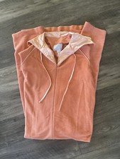 VTG Sears Velour Robe/Housecoat Long Half Zip Women  s Size Small Cozy Retro