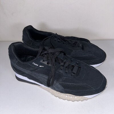 Puma Blktop Rider Lace Up Womens Size 8 Black Sneakers Casual Shoes 39311901