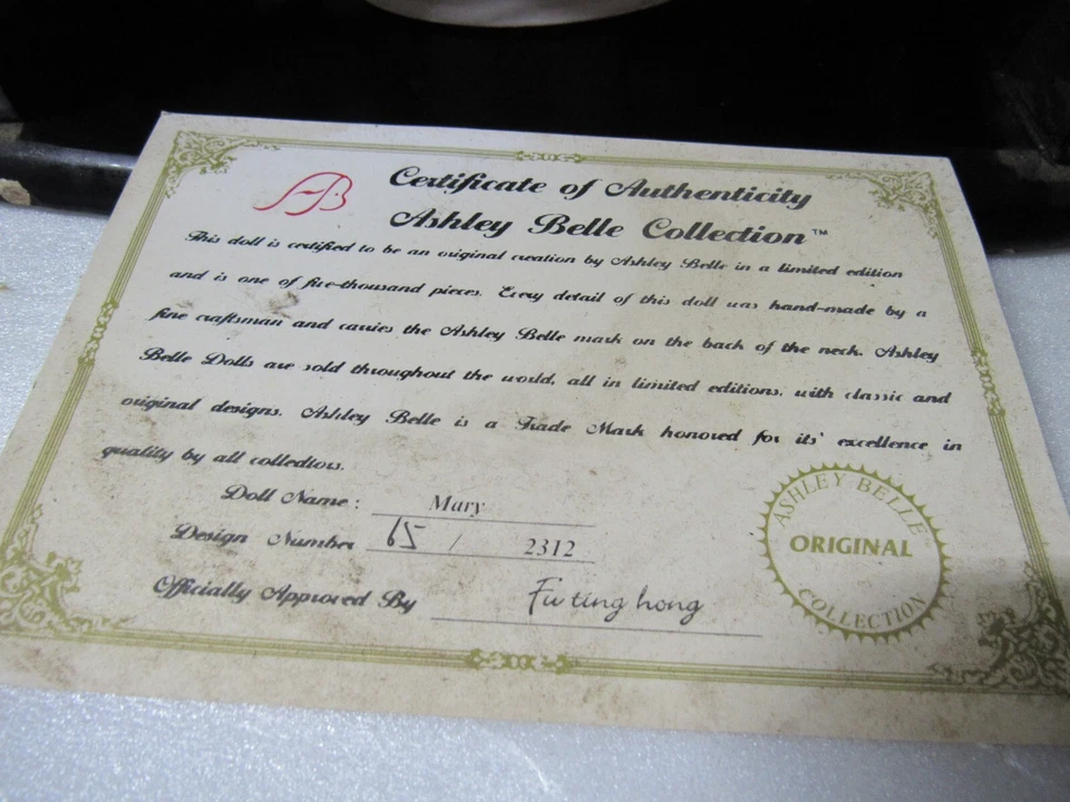 Ashley Belle Porcelain Doll “Mary” In Display Box - Image 2 of 4
