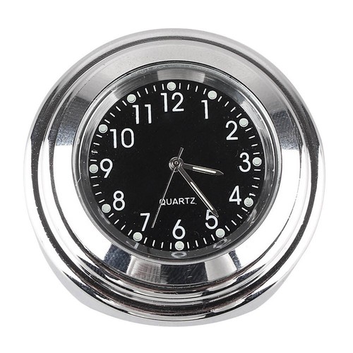 1x Motor Motorcycle Watch Motorbike Handbar Digital Clock Time Gauge 7/8" Silver - Picture 2 of 5