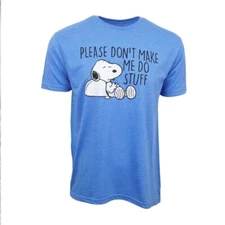 Peanuts Don't Make Me Do Stuff T shirt, Short Sleeve Men T Shirt, Summer Shirt