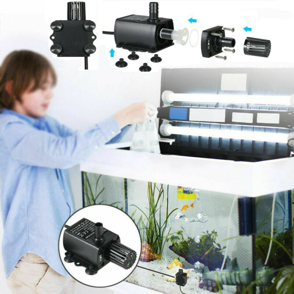 DC 12V 10W Submersible Brushless Water Pump Aquarium Fountain Fish Pond