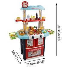 Plastic Tableware Kitchen Set With Sound, Light And Spray Function Kid Toy Gift 