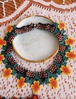 Mexican, Floral Jewelry, Floral Beaded Necklace Set, Huichol Jewelry — photo 7