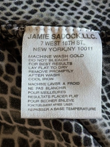 Jamie Sadock Womens Short Sleeve Top Collared 1/4 Zip Snake Print Gray Size M - Picture 7 of 7