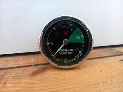 Classic Mini Cooper BMC MK1 Redex Vacuum Gauge Dial Smiths Works Autopflege Roboter 