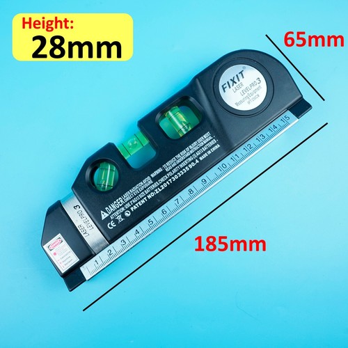 Laser Level Pro 250cm tape measure hand tool Industrial cross 180° DIY Job 150mm - Picture 6 of 9