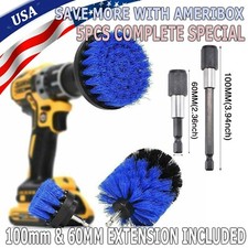 5PC Drill Brush Set Power Scrubber Drill Attachments Carpet Tile Grout Cleaning