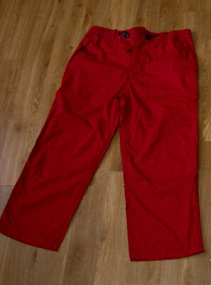 Herren Bermuda Kurze Hose Short Rot  7/8 Lang Neu Gr. 52