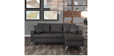 Divano Roma Furniture Bonded Leather Sectional Sofa Small E Divano Roma Furniture Bonded Leather Sectional Sofa Small E