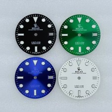 28.5mm Green Blue Luminous Watch Dial For NH35 NH36 movement