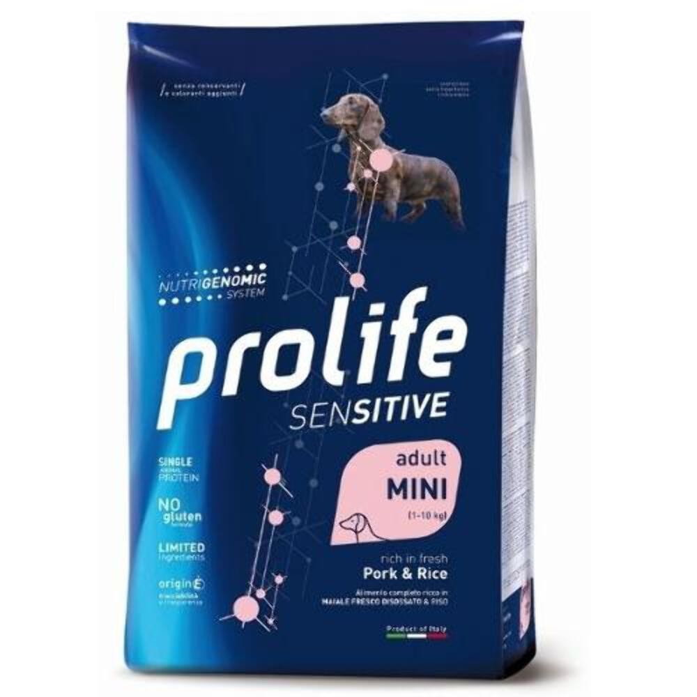 PROLIFE SENSITIVE ADULT MINI RICCO IN MAIALE E RISO 2 KG.