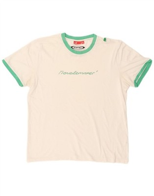 Puma Herren Grafik T-Shirt Oberteil Large weiß CG24