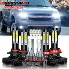 For Chevy Suburban Tahoe 07-2014  6x LED Headlight+Fog Light Bulbs Combo Kit