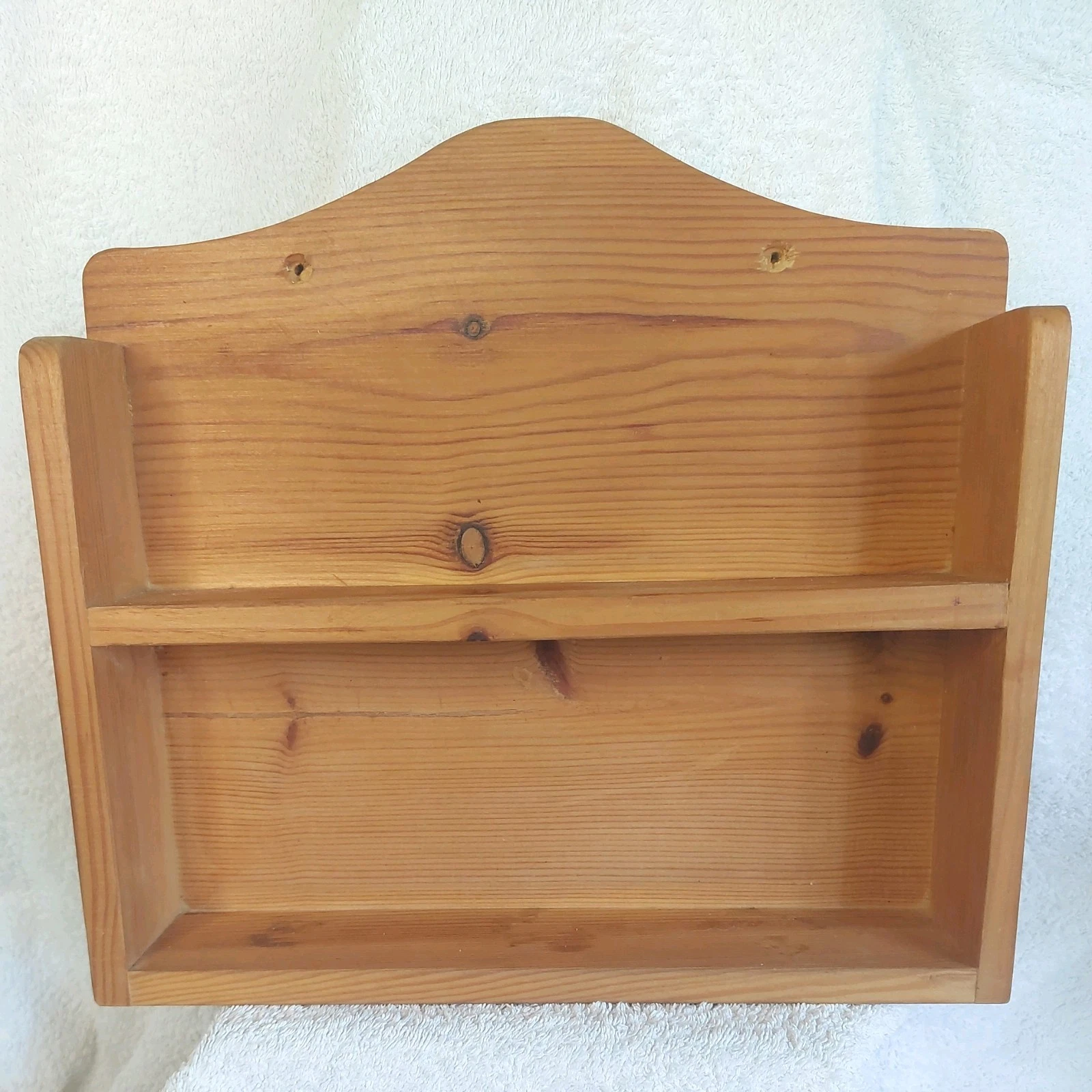 Vintage Pine Spice Jar Rack Storage Wall Shelf 2 Tier Farmhouse Country Kitchen
Opens in a new windo