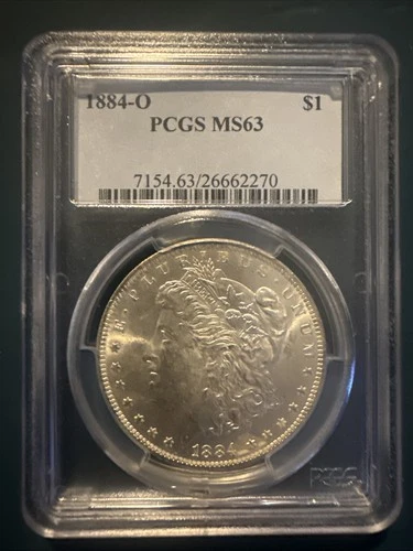 1884 O Morgan Silver Dollar PCGS MS63 New Orleans Mint $1 Classic