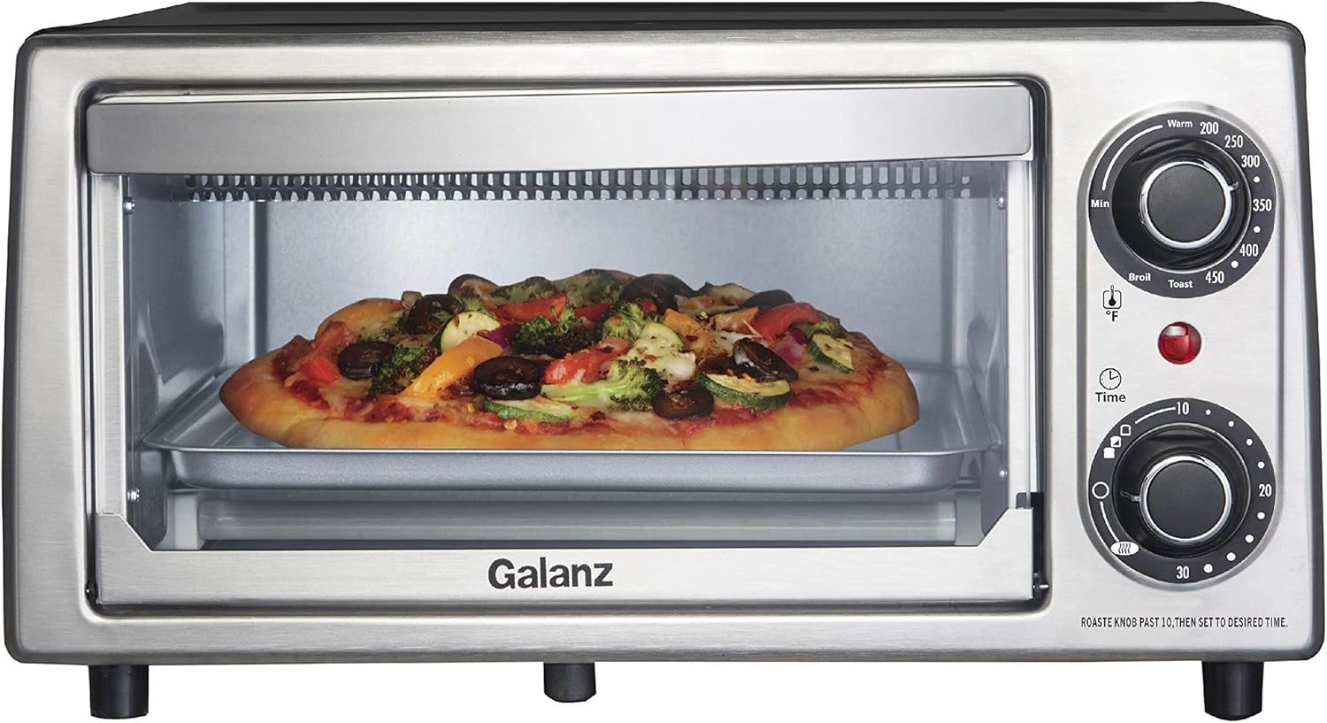 GALANZ Toaster Oven, 0.35 cubic-ft - Stainless Steel/Black - Scratch & Dent
Opens in a new window or