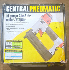 Central Pneumatic 18 Gauge 2-in-1 Air Nailer Stapler Upholstery 68019