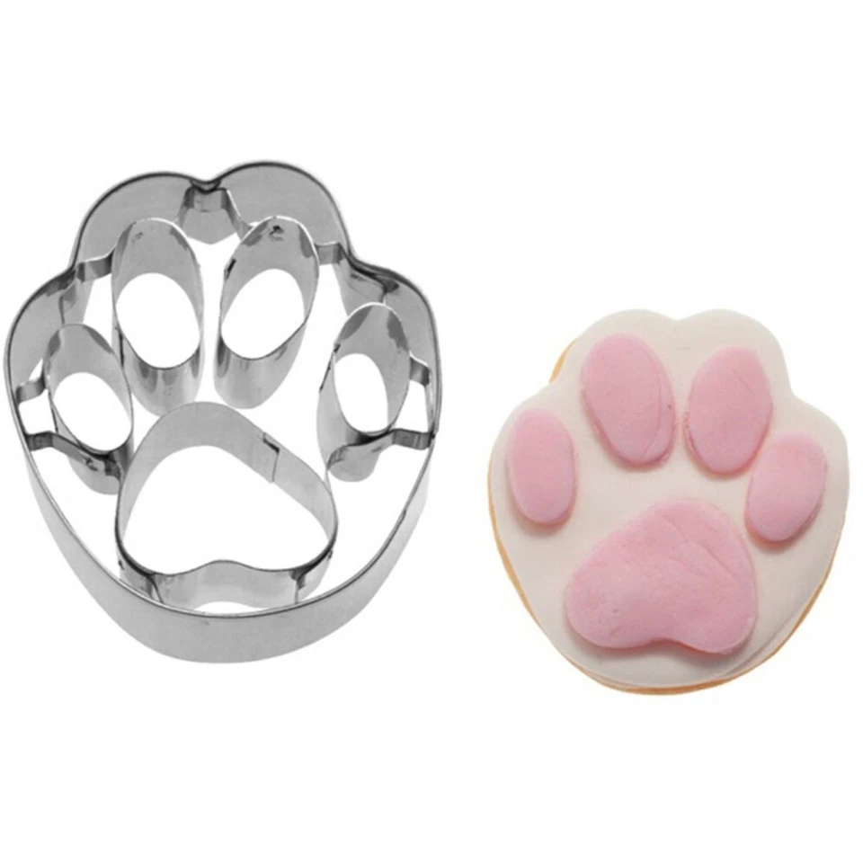 6x Ausstecher Hundepfote 2D 6 cm Edelstahl Plätzchenausstecher Ausstechform  - Bild 2 von 2