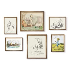 Winnie The Pooh Nursery Wall Art - Gifts for Winnie Fans Lover - Vintage Hund...