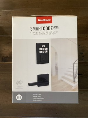 Kwikset SmartCode 260 Keypad Electronic Lock Halifax Lever & SmartKey 99690-026