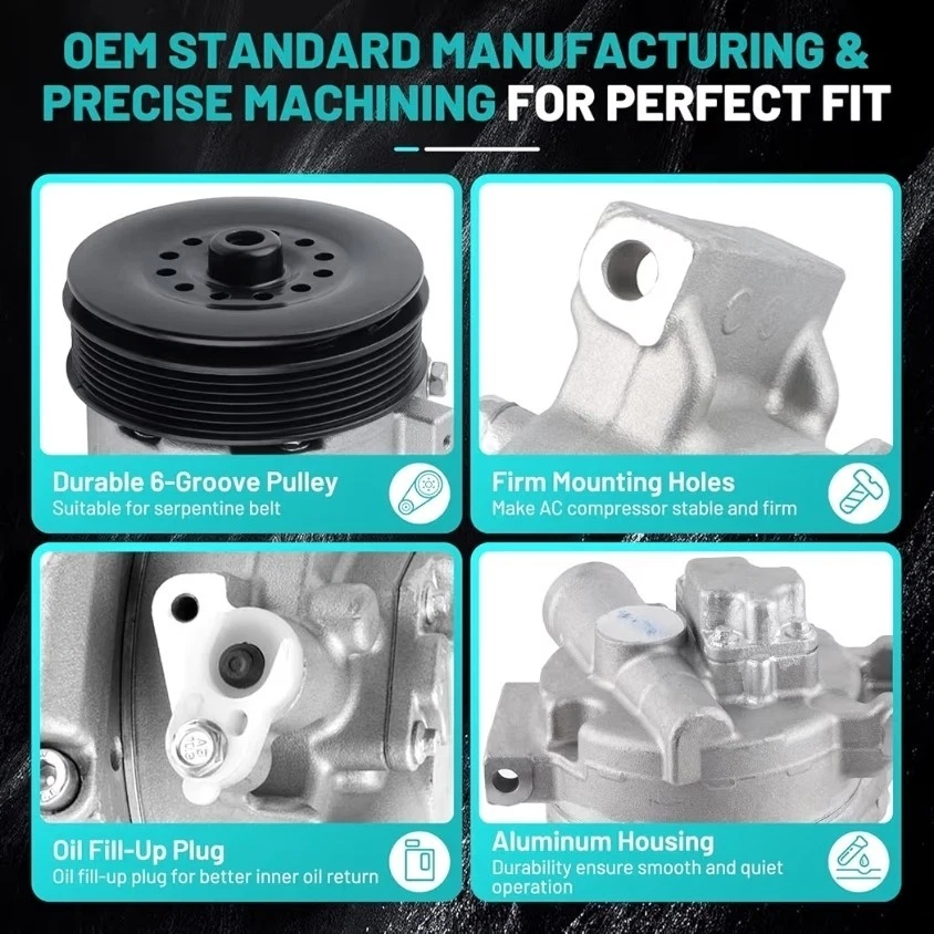 Compresor de aire acondicionado para Toyota Corolla, Matrix 1,8 L 2009 2010, Scion XD 2008-2014 Foto 4 de 4