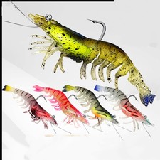 Night light multi-segment shrimp fake bait with hook soft bait sea fishing