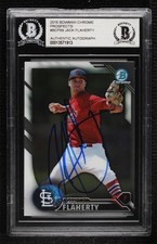 BAS 2016 Bowman Chrome Prospects Jack Flaherty #BCP89 BGS Authentic Auto ow6