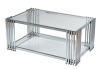 Couchtisch Luxus Design Metall MöBel Silber Wohnzimmer Couchtische Rechteckig