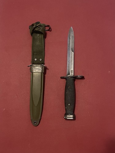 Vintage US Military M7 Bayonet With Scabbard Vietnam Era