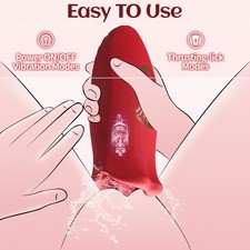 Licking Sucking Vibrator Clit Sucker Dildo G-spot Massager Sex Toy for Women USA