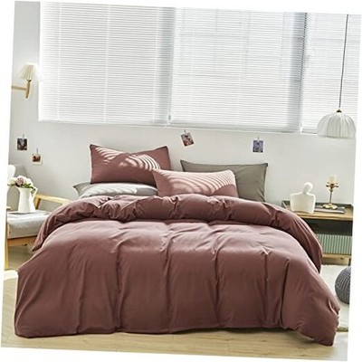 Comforter Set Bedding Comforter Set Full Solid Modern Cotton Queen Brick Red