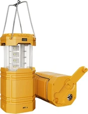3000 Large Capacity Hand Crank Solar Camping Lantern, Portable Ultra Bright L...