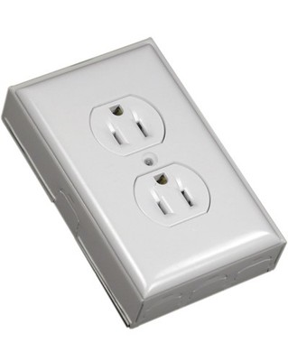 Wiremold Metal Raceway, Extending Power, On-Wall, Outlet + Box, White, BW2-D
