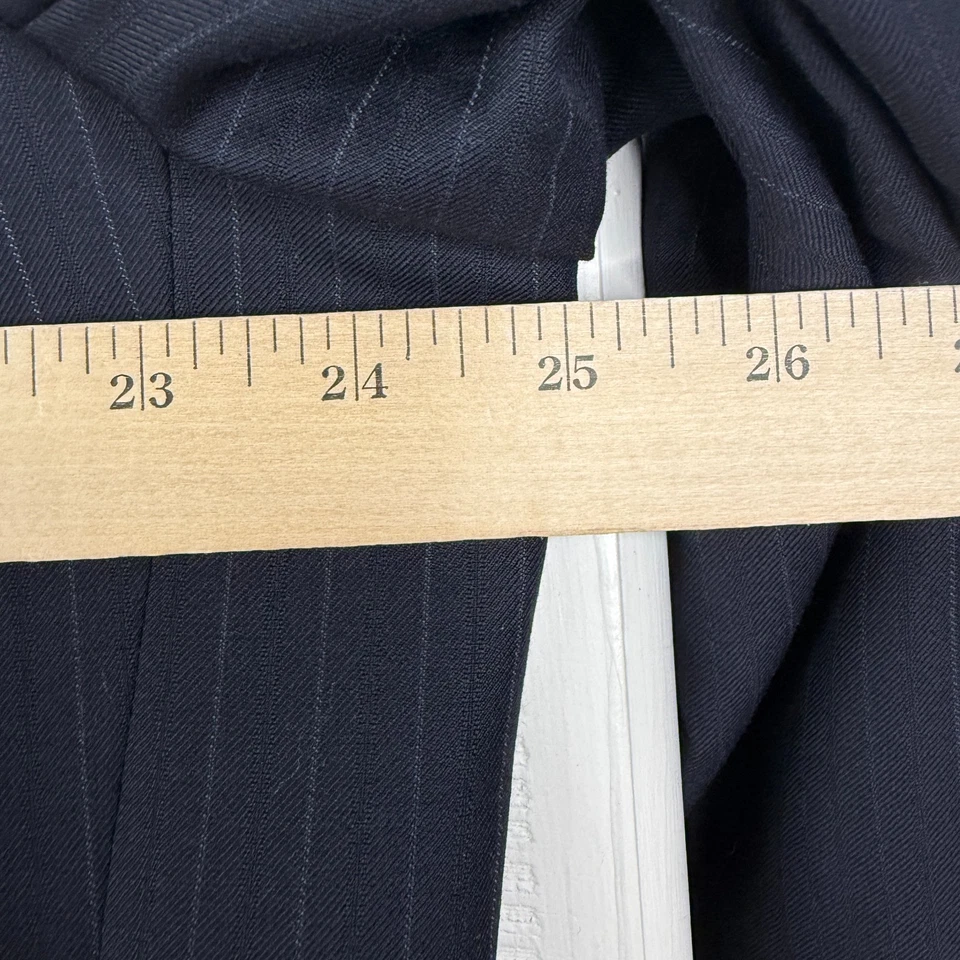 Traje Jos A Bank Para Hombres 48R Azul Marino Rayas 2 Botones Firma Lana Dorada 40x28 Foto 3 de 4