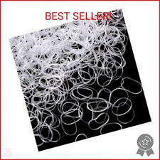 1000 Mini Rubber Bands Soft Elastic Bands for Kid Hair Braids Hair Clear 