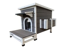 YES4PETS Cat Shelter Condo with Escape Door Rabbit Kitty Dog House Cave