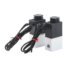 2 Pcs 1/4 Inch NC Solenoid Valve 12V DC Fast Response for Air Water