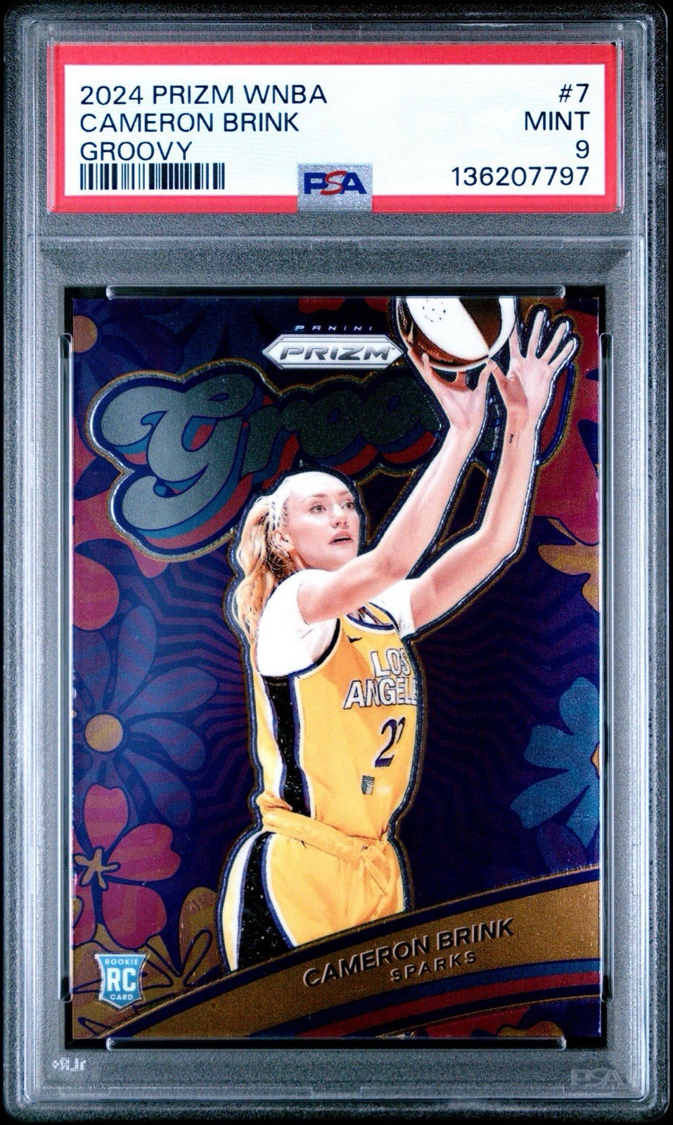2024 Panini Prizm WNBA Cameron Brink #7 Rookie RC Groovy Insert PSA MINT 9