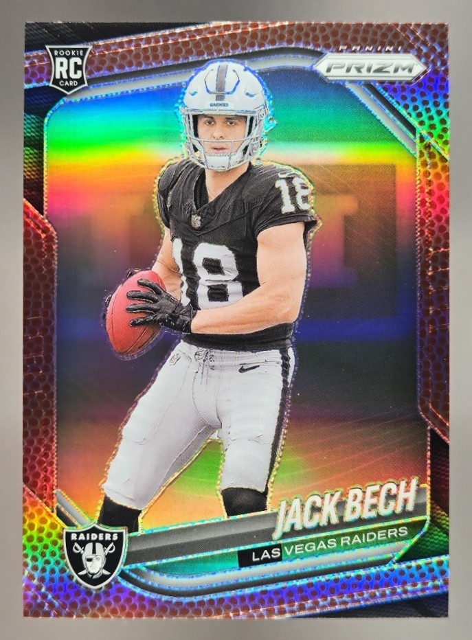 2025 Panini Football Prizm Jack Bech Pigskin /180 #346 RC Las Vegas Raiders