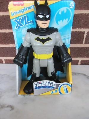 Fisher Price Imaginext XL Batman DC Super Friends-Gray+Black Dressed 10'' Tall
