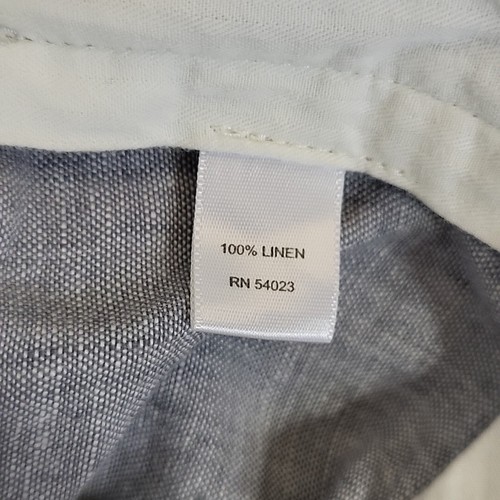 BANANA REPUBLIC Women's Pants The Martin Fit Gray Wide Leg Linen Pockets size 12 - Picture 9 of 9