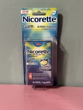 Nicorette Gum 4mg Coated White Ice Mint, 20 Pieces 04/27 Exp