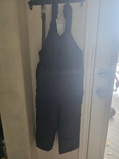 All in Motion Kids Unisex Boys Girls Snow Bib Overalls Size XS 4/5 Black NWT