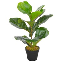 KüNstliche Pflanze Geigen-Feige Mit Topf GrüN 45 Cm