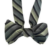 Handcrafted Silk Bowtie - Ombre Stripe - One-of-a-Kind - Pre-tied or Self-tie